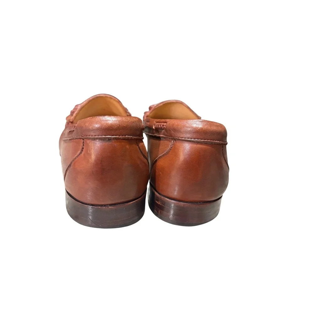 Allen Edmonds Woodstock Loafers Mens 10 D‎ Brown Kiltie Tassel Leather USA